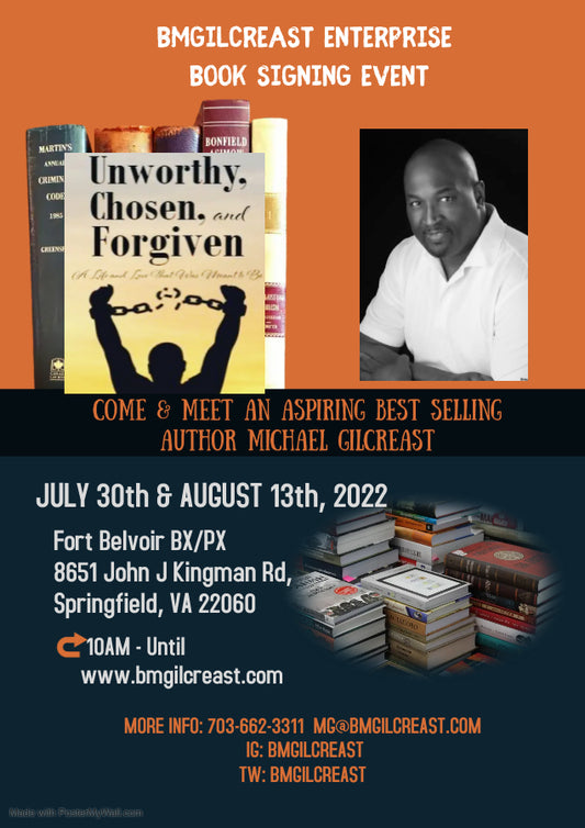 Book Signing at Ft. Belvoir BX/PX in Springfield VA July 30