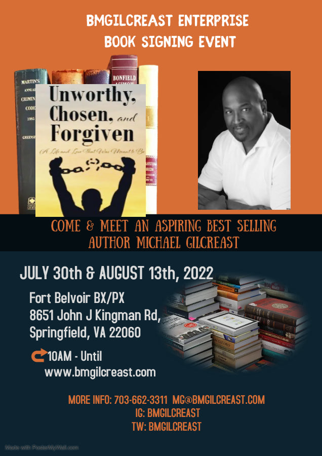 Book Signing at Ft. Belvoir BX/PX in Springfield VA July 30